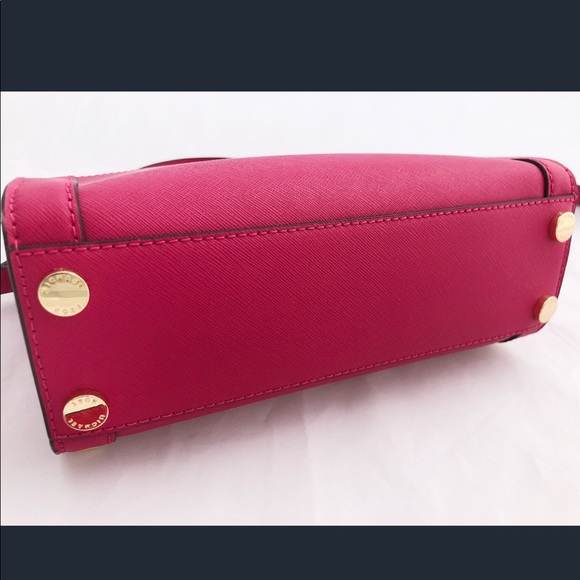 NWT Michael Kors Stud Medium Satchel Ultra Pink - Picture 6 of 8